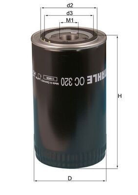 70382986 MAHLE ORIGINAL OC320 Oil filter 11E1-70140