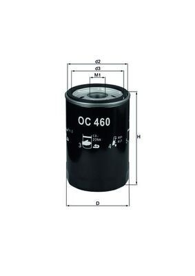 OC460 Oil filter OC460 MAHLE ORIGINAL 3/4