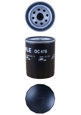 MAHLE ORIGINAL Oil filter OC 478