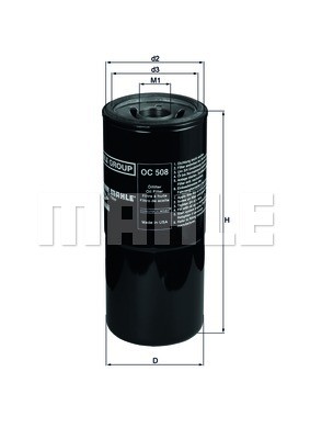 MAHLE ORIGINAL OC 508 Oil filter 1 1/2