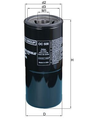 MAHLE ORIGINAL Oil filter OC 508