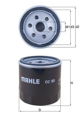 MAHLE ORIGINAL Engine oil filter 77689565 buy online