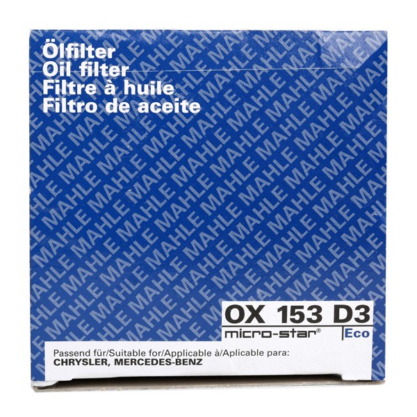 OX 153D3 Filter für Öl MAHLE ORIGINAL in Original Qualität