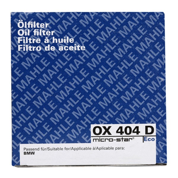 OEM-quality MAHLE ORIGINAL OX 404D Engine oil filter