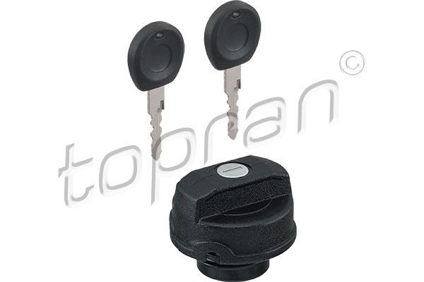 TOPRAN 102746 Fuel cap with Integrated Lock, with two keys, black