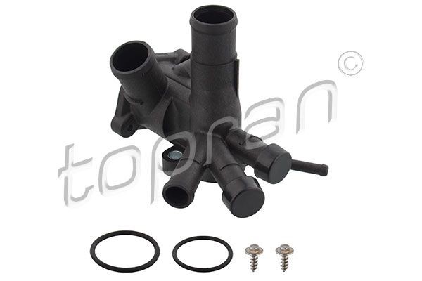 107 331 001 TOPRAN with gaskets/seals, without thermostat, with screw Coolant Flange 107 331 buy