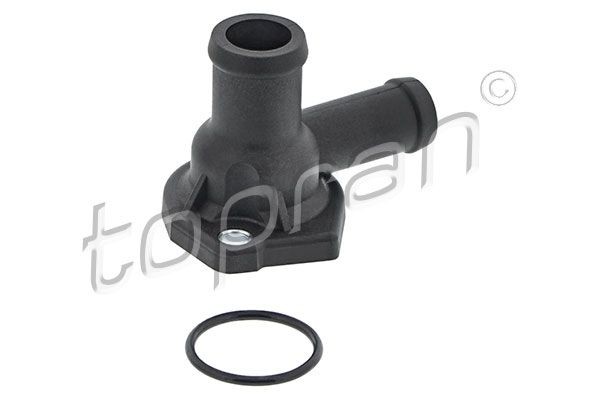 TOPRAN 107 917 Coolant Flange Plastic, transmission sided, Cylinder Head, with seal