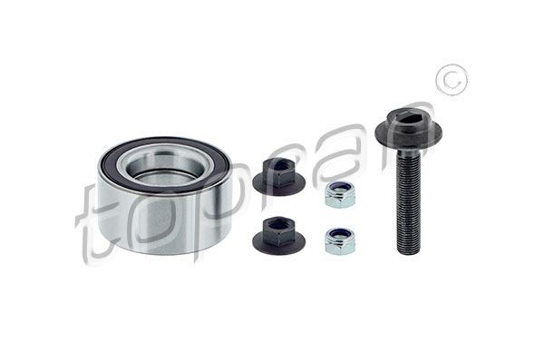 108 323 TOPRAN Wheel bearings AUDI Front Axle Left, Front Axle Right, with nut, with screw, 75 mm