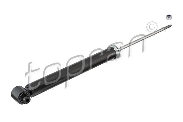 Shocks TOPRAN Rear Axle Left, Rear Axle Right, Gas Pressure, Absorber does not carry a spring, Bottom eye, Top pin, with nut - 108 373