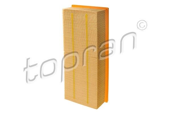 109788 Air filter 109788 TOPRAN 70mm, 135mm, 345mm, rectangular, Foam, Filter Insert