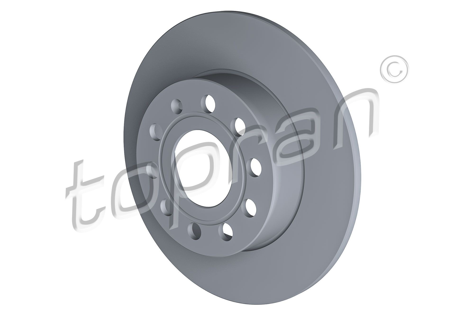 TOPRAN 110 079 Brake disc Rear Axle, 255x10mm, 5x112, solid, Coated