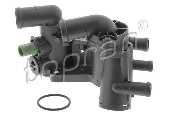 TOPRAN 110 350 Thermostat Housing with seal, with thermo sender, with thermostat, with lid, with bolts/screws
