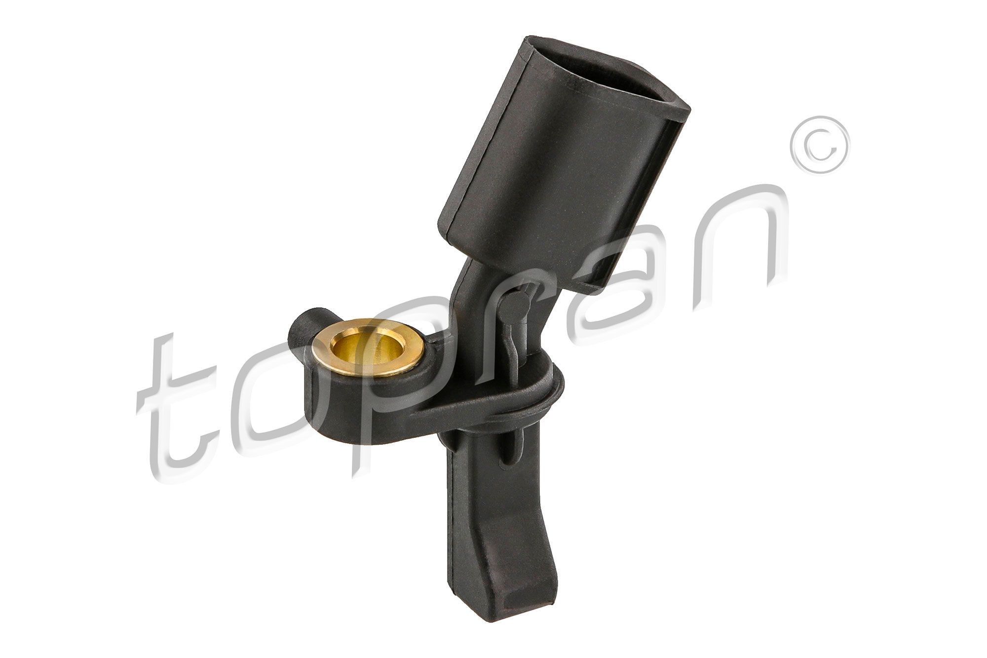 Wheel speed sensor TOPRAN Rear Axle Left, without cable, for vehicles with ABS, 2-pin connector, 58mm, D Shape - 110 606