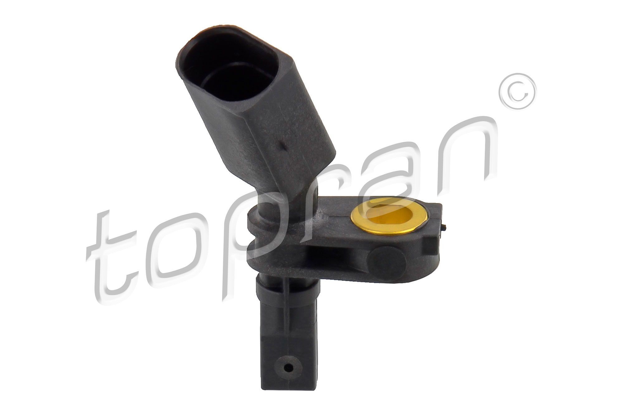 Abs sensor TOPRAN Front Axle Left, without cable, for vehicles with ABS, 2-pin connector, 61mm, D Shape - 110 609