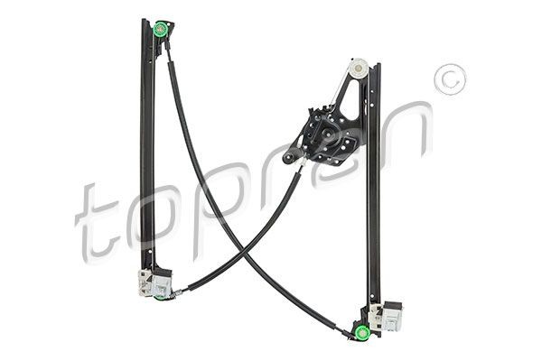 TOPRAN 111 274 Window regulator Right Front, Operating Mode: Electric, without electric motor, for left-hand/right-hand drive vehicles