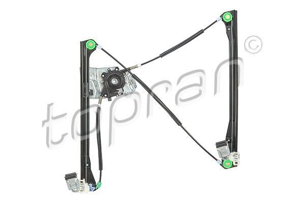 TOPRAN 111 709 Window regulator Left Front, Operating Mode: Electric, without electric motor, for left-hand/right-hand drive vehicles