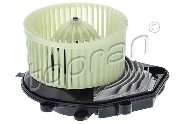 112 406 TOPRAN Heater blower motor SKODA for left-hand drive vehicles, with integrated regulator, without cable