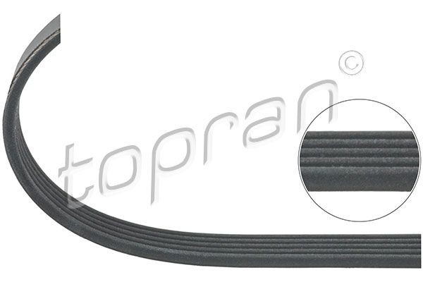 205 751 TOPRAN Alternator belt PORSCHE 1230mm, 5, EPDM (ethylene propylene diene Monomer (M-class) rubber)