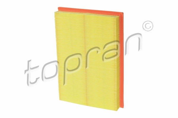 206 054 TOPRAN Air filters OPEL 43mm, 206mm, 289mm, rectangular, Foam, Filter Insert