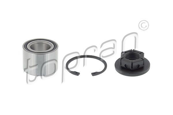 TOPRAN 302 151 Wheel bearing kit Rear Axle Left, Rear Axle Right, with nut, with retaining ring, 53 mm
