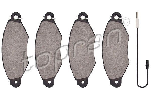 TOPRAN 302 289 Brake Shoe Set Rear Axle, 228 x 57 mm, without fastening material, with mounting manual, with E quality seal, with lever
