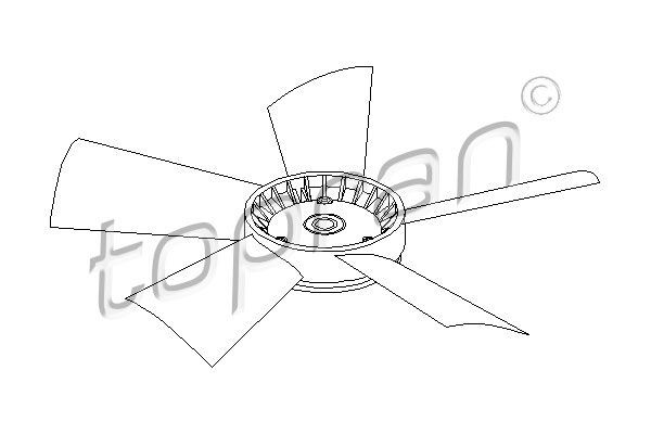 401 191 001 TOPRAN 401191 Fan Wheel, engine cooling A 102 200 12 23