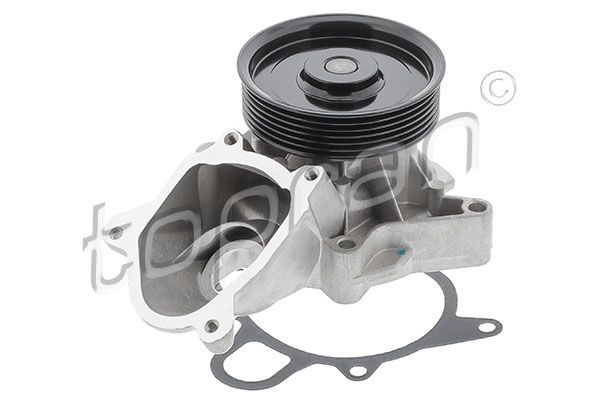 TOPRAN 500 932 Water pump with V-ribbed belt pulley, with seal, Mechanical, for v-ribbed belt use
