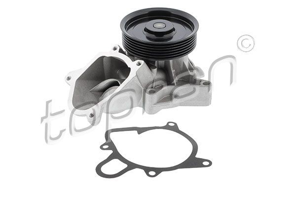 TOPRAN 501 440 Water pump with V-ribbed belt pulley, with seal, Mechanical, for v-ribbed belt use