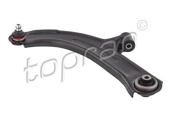 TOPRAN 700 424 Suspension arm with rubber mount, with ball joint, Front Axle Left, Control Arm, Sheet Steel, Black-painted, Cathodic Painting