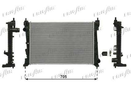 2101.0129 FRIGAIR 01043129 Radiators FIAT Doblo II Box Body / Estate (263) 1.6 D Multijet 100 hp Diesel 2011 price