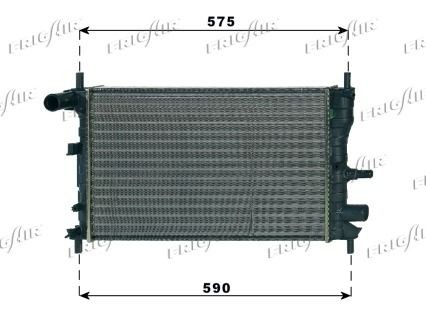 FRIGAIR 0105.3062 Engine radiator Aluminium, Plastic, 500 x 303 x 30 mm