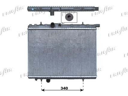 FRIGAIR 0108.3036 Engine radiator Aluminium, Plastic, 380 x 556 x 26 mm