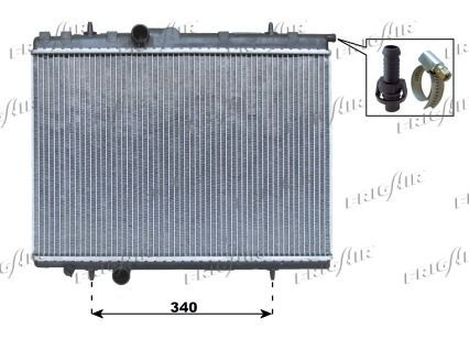 FRIGAIR 0108.3069 Engine radiator Aluminium, Plastic, 380 x 556 x 26 mm