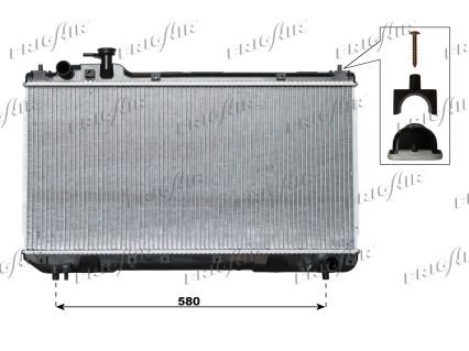 FRIGAIR 0115.3096 Engine radiator Aluminium, Plastic, 350 x 720 x 26 mm