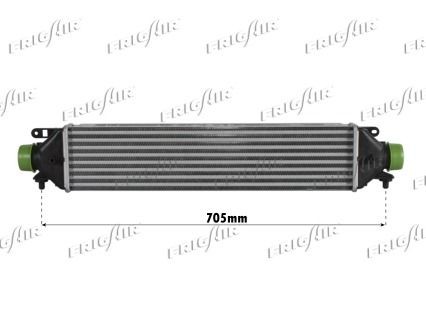 0704.3124 FRIGAIR Turbo intercooler FIAT Aluminium, Plastic, Core Dimensions: 570 x 130 x 50 mm