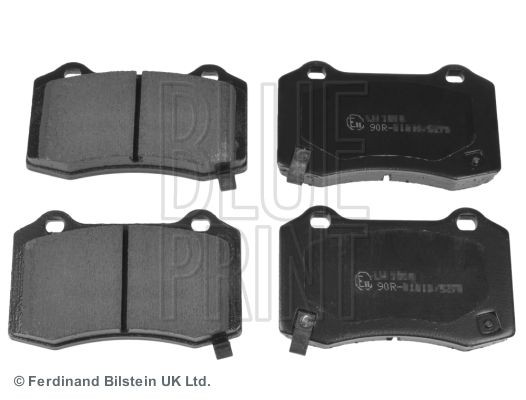 ADA104206 BLUE PRINT Brake pad set CHEVROLET Rear Axle, with acoustic wear warning