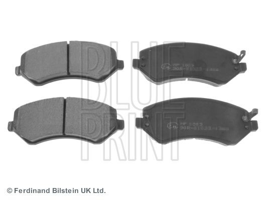 ADA104223 BLUE PRINT Brake pad set JEEP Front Axle, with acoustic wear warning