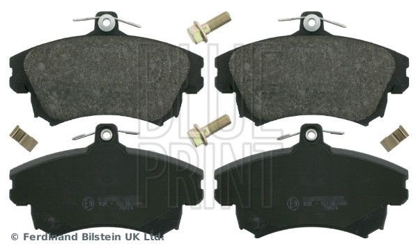 BLUE PRINT ADC44267 Brake pad set Front Axle, with acoustic wear warning, with brake caliper screws, with anti-squeak plate, with fastening material