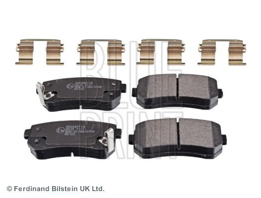 D1157-8267 BLUE PRINT Rear Axle, with acoustic wear warning, with anti-squeak plate, with fastening material Width: 41mm, Thickness 1: 15mm Brake pads ADG042119 buy