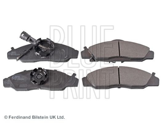 BLUE PRINT Front Axle, incl. wear warning contact, with piston clip Width: 59mm, Thickness 1: 16mm Brake pads ADG04241 buy