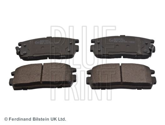 BLUE PRINT ADG04281 Brake pad set Rear Axle, with acoustic wear warning, with anti-squeak plate