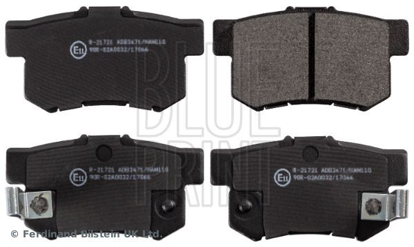 BLUE PRINT ADH24247 Brake pad set Rear Axle, with acoustic wear warning