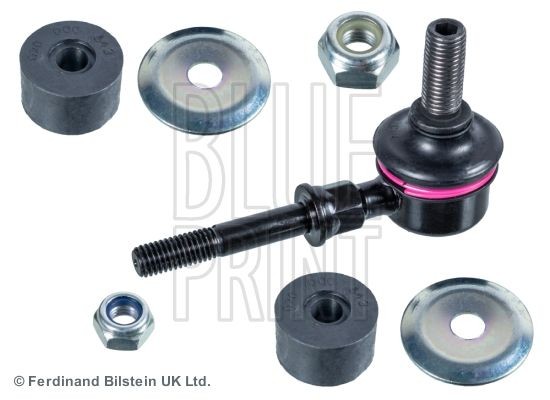 BLUE PRINT ADH28510 Anti-roll bar link Front Axle Left, Front Axle Right, 93mm, M8 x 1,25, M10 x 1,25 , with nut, with bearing(s), with washers, Steel , black