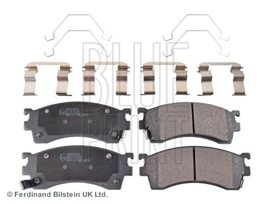 BLUE PRINT ADM54250 Brake pad set Front Axle, with acoustic wear warning, with fastening material