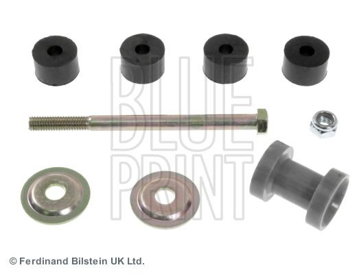 BLUE PRINT ADM58504 Anti-roll bar link Front Axle Left, Front Axle Right, M8 x 1,25 , with nut, with bearing(s), with washers, Steel , silver