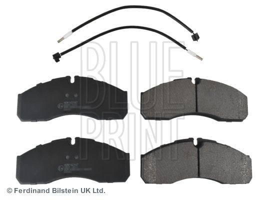 BLUE PRINT ADN142147 Brake pad set Front Axle, incl. wear warning contact, with fastening material