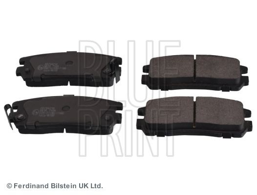 BLUE PRINT ADZ94216 Brake pad set Rear Axle, with acoustic wear warning, with anti-squeak plate