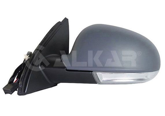 ALKAR 6121121 Wing mirror Left, primed, grey, Electric, Heatable, Aspherical, for left-hand drive vehicles