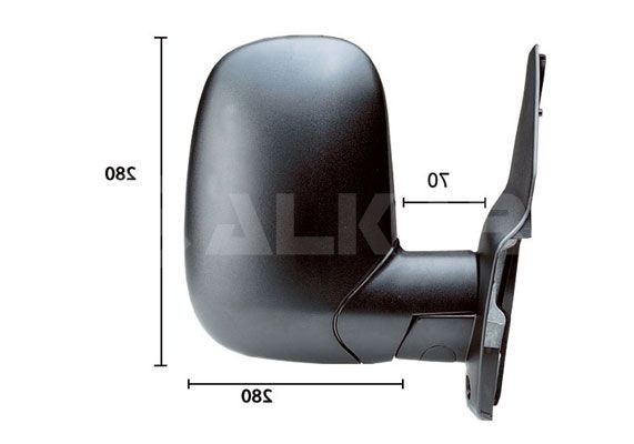 ALKAR Right, Manual, Short mirror arm, Convex, for left-hand drive vehicles Side mirror 9202959 buy