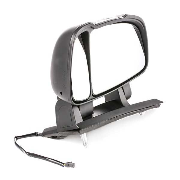 ALKAR 9225922 Wing mirror Left, Electric, Heatable, with wide angle mirror, Short mirror arm, Convex, for left-hand drive vehicles